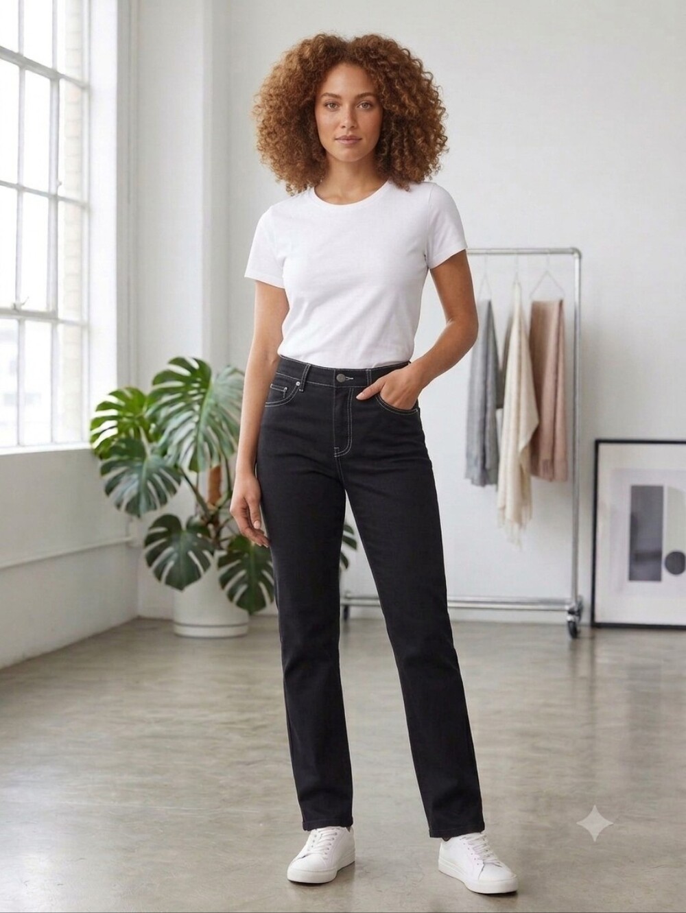 NWT! Women's Gloria Vanderbilt Amanda Slimming Stretch Jeans - Black - Size 6P